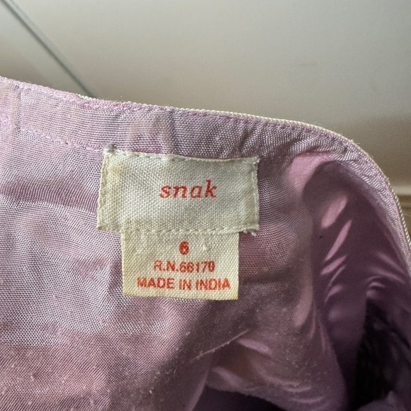 Vintage Snak Y2K Lavender Purple Black Leaf Floral Cut Out Mod A Line Skirt 6 - Picture 13 of 14